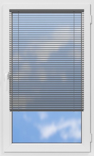 żaluzje aluminiowe na ramie okna