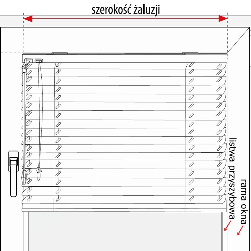 Montaż na listwach przyszybowych (na ramie okna)