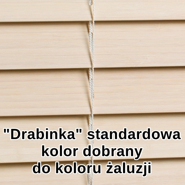 Drabinka standard, kolor dobrany do żaluzji